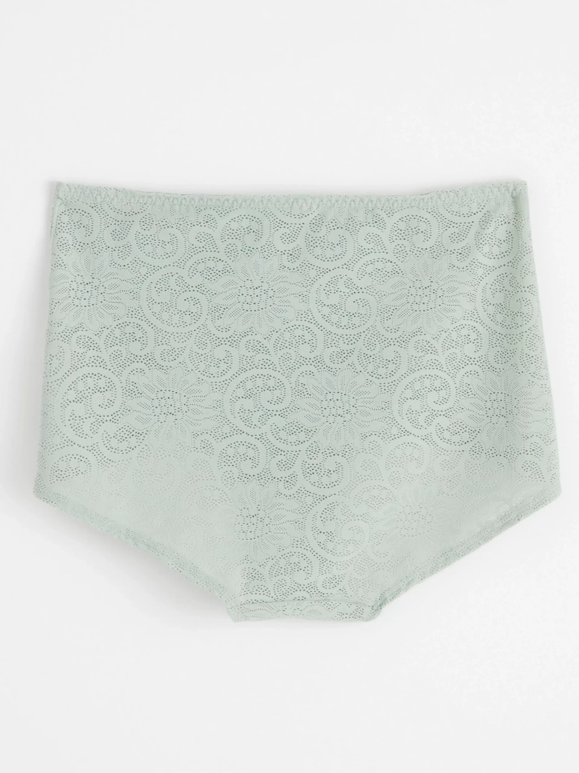 Trosor>Lindex High Waist Trosa Med Spets Light Dusty Green