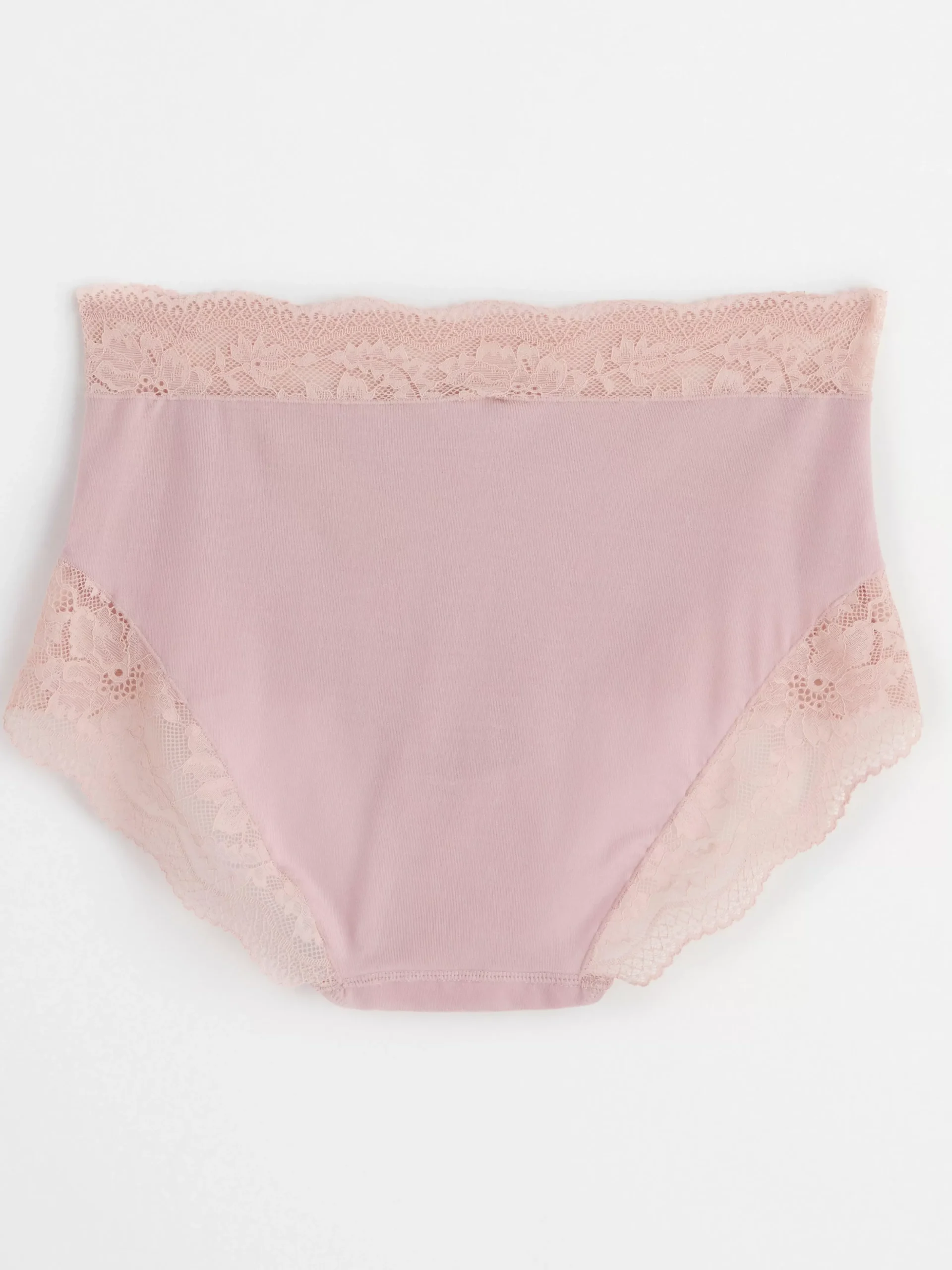 Trosor>Lindex High Waist Trosa Med Spets Light Dusty Pink