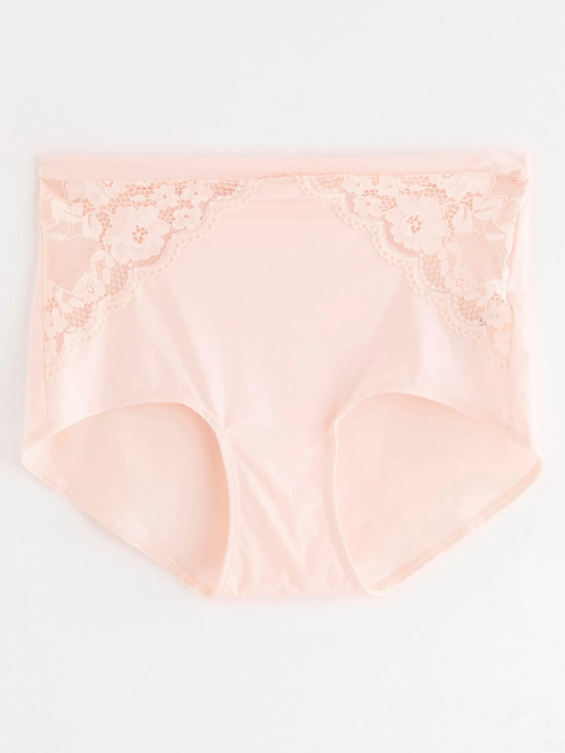 Trosor>Lindex High Waist Trosa Med Spets Lt Pink