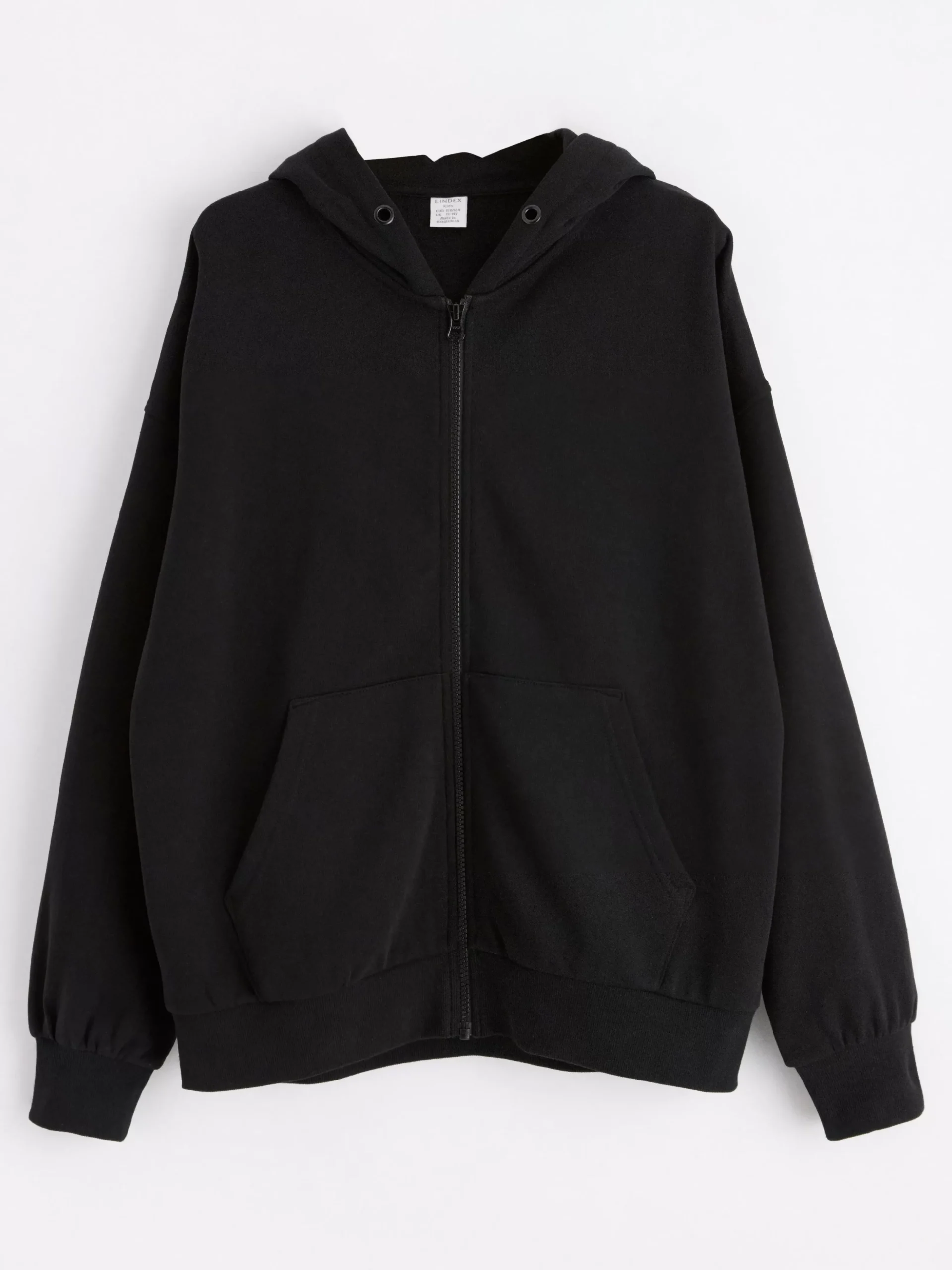 Tröjor & Cardigans>Lindex Hoodie Med Dragkedja Och Borstad Insida Black
