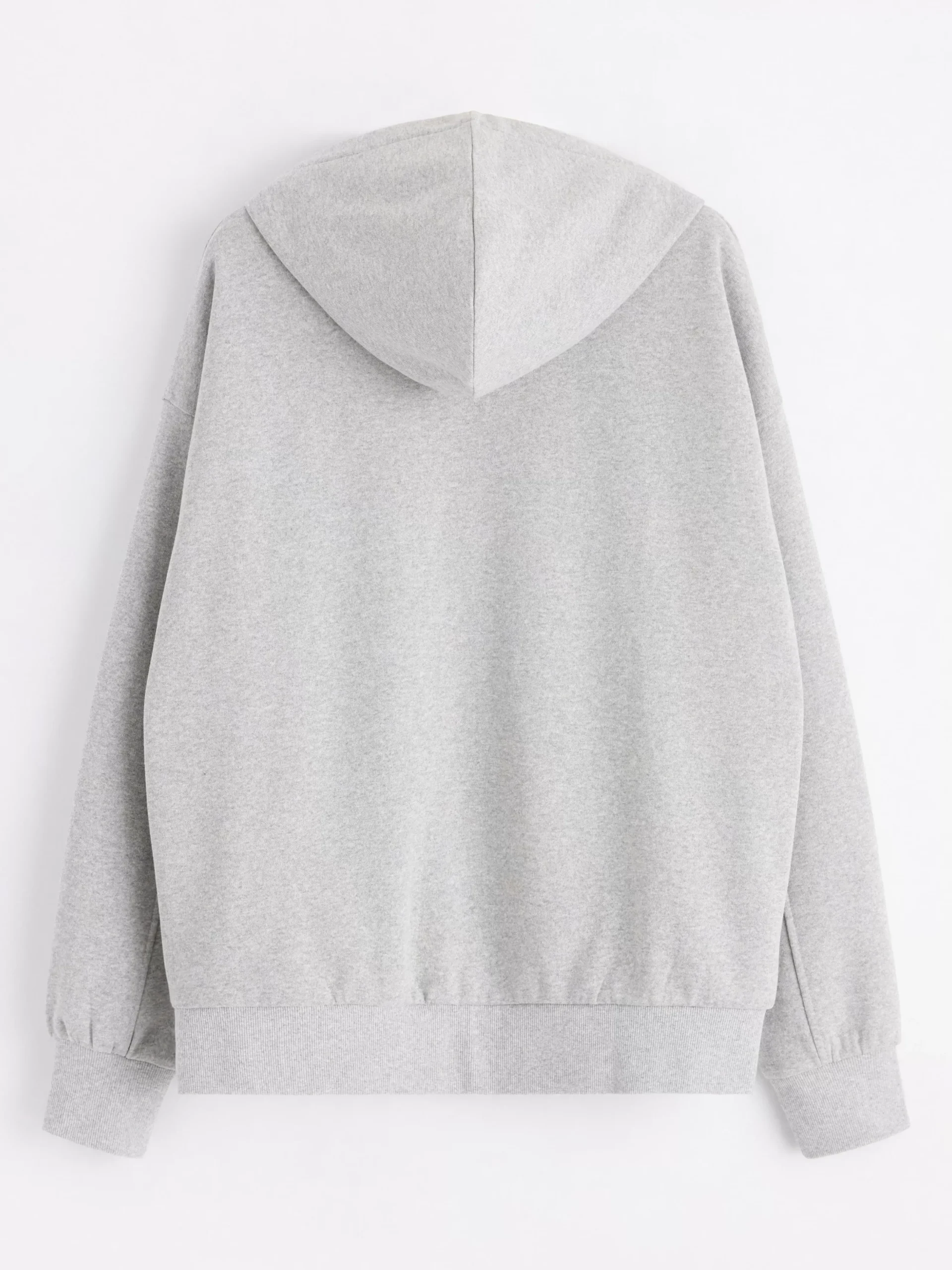 Tröjor & Cardigans>Lindex Hoodie Med Dragkedja Och Borstad Insida Grey Melange