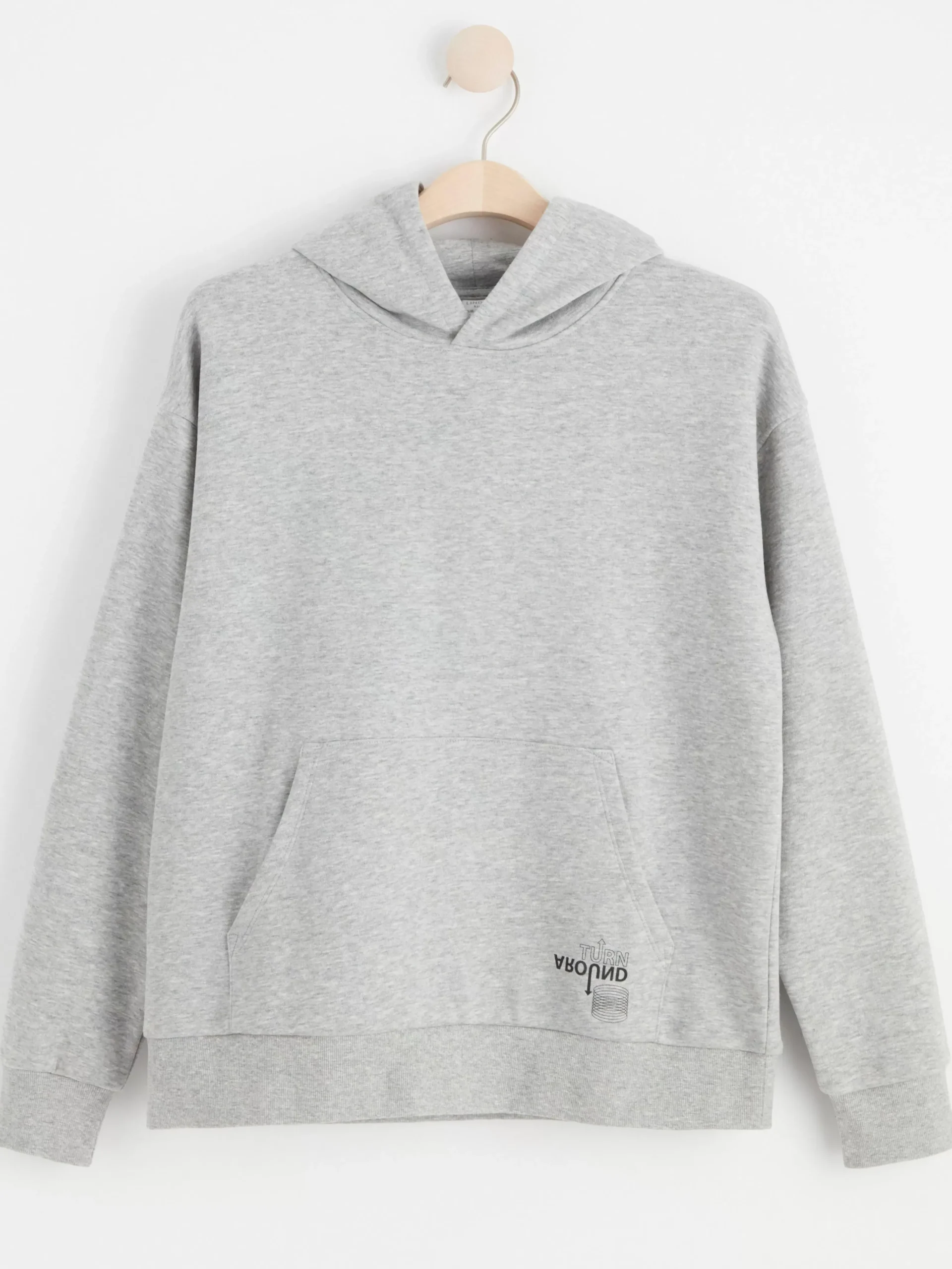 Tröjor & Cardigans>Lindex Huvtroja Med Tryck Baktill Grey Melange