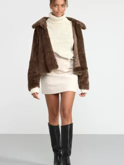 Ytterkläder>Lindex Jacka I Fuskpals Dusty Khaki