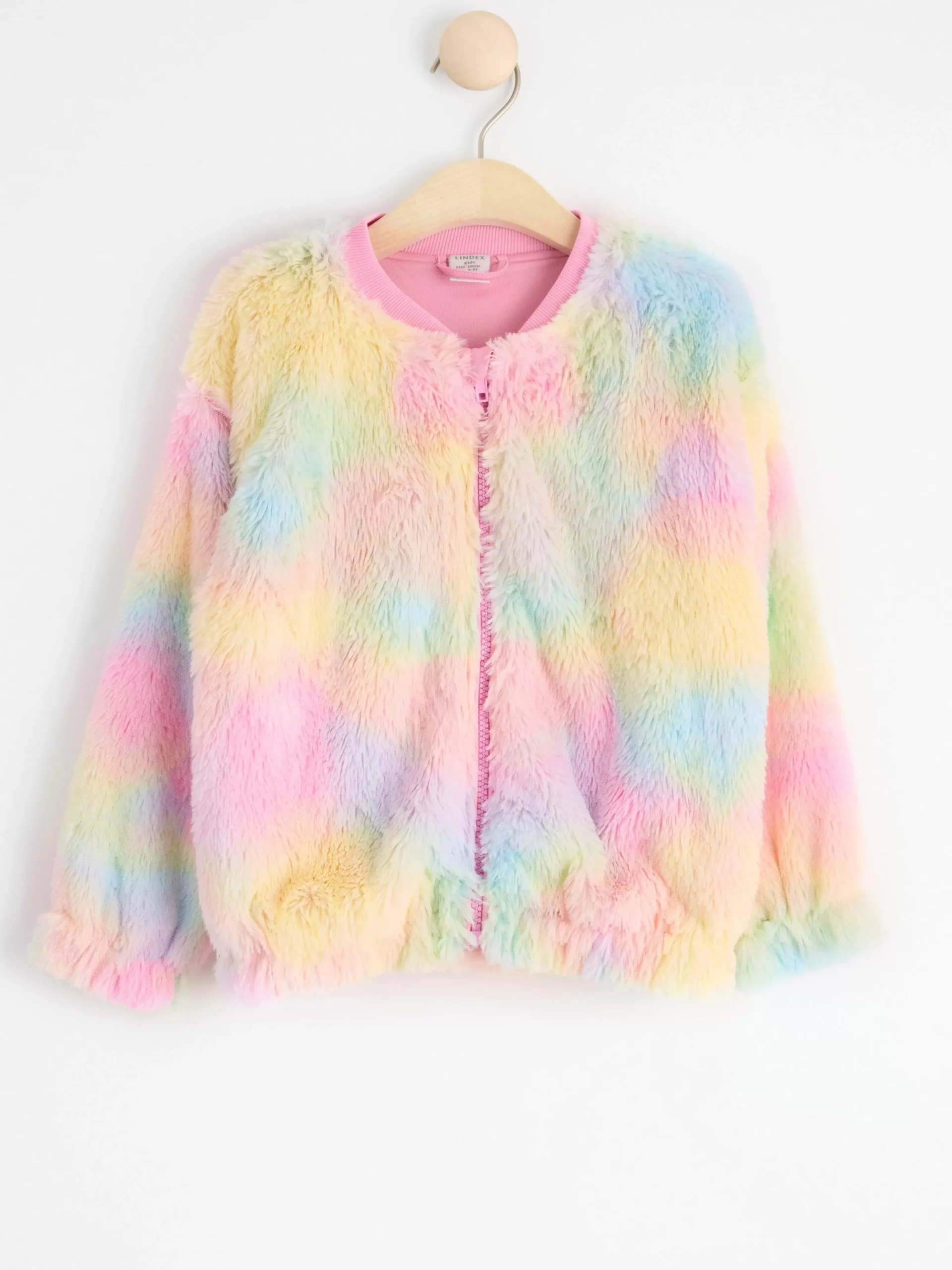 Tröjor & Cardigans>Lindex Jacka I Fuskpals Och Regnbagsfarger Pink