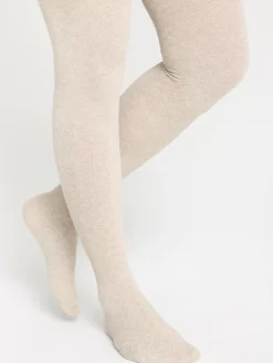 Strumpbyxor & Leggings>Lindex Jacquardmonstrad Strumpbyxa Light Beige Melange