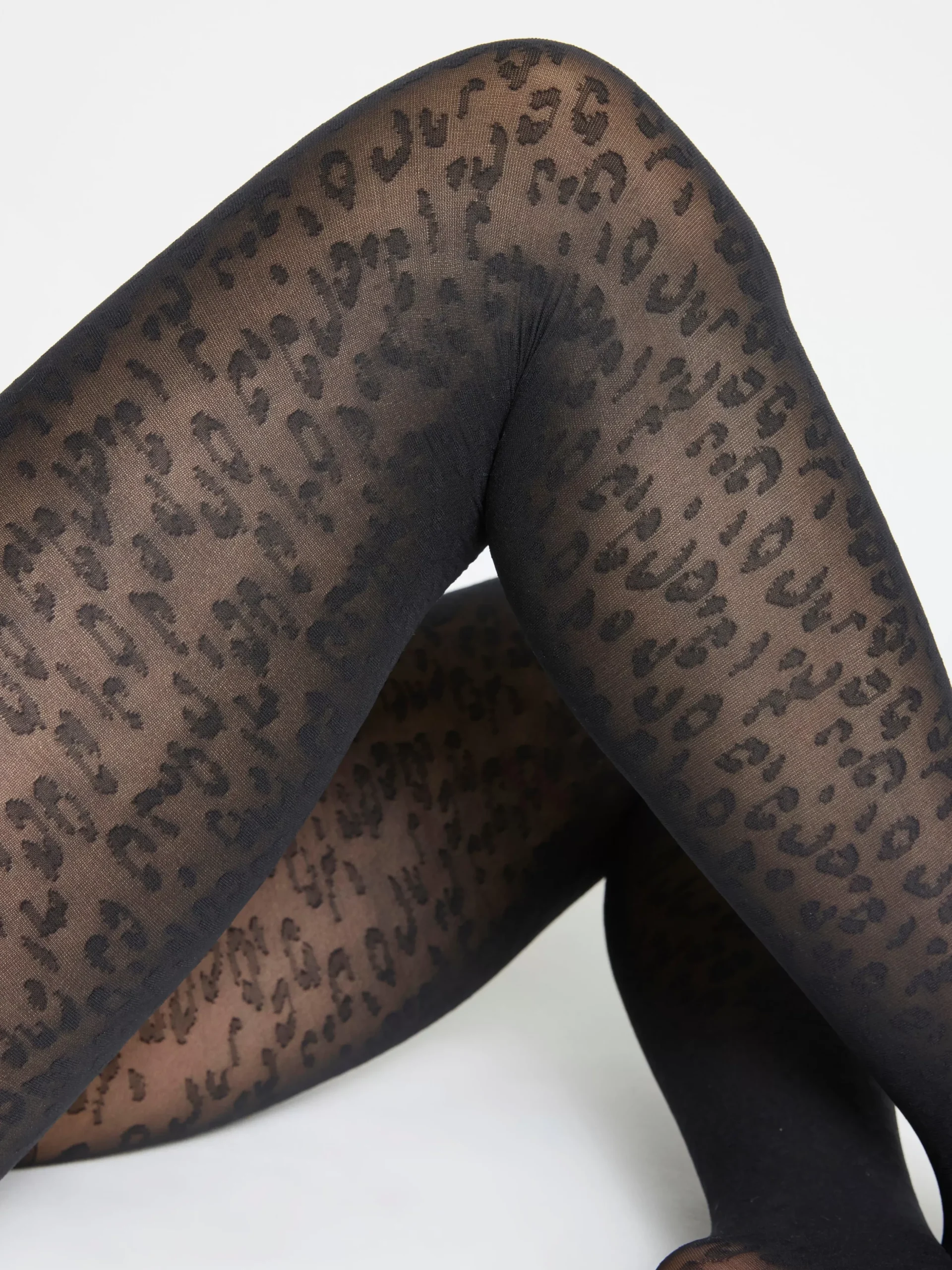 Strumpbyxor & Leggings>Lindex Jacquardmonstrad Strumpbyxa 50 Denier Black