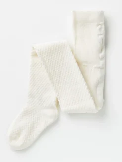 Strumpor & Strumpbyxor>Lindex Jacquardstickad Strumpbyxa Light Dusty White