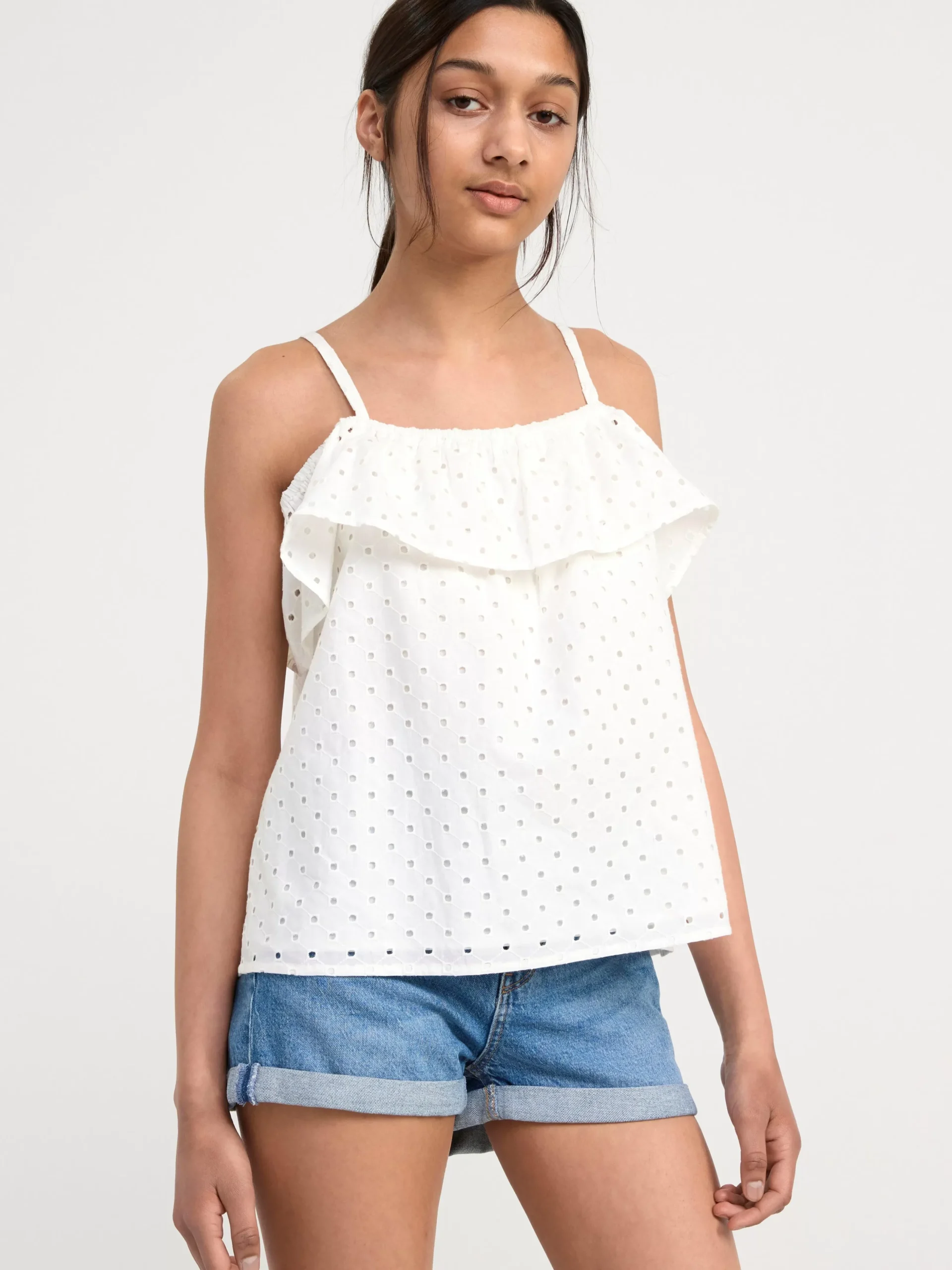 Byxor & Leggings>Lindex Jeansshorts Med Hog Midja Medium Denim