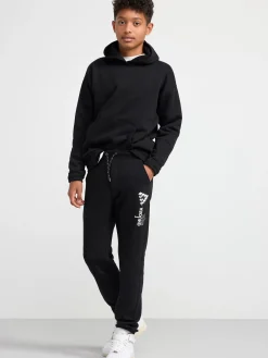 Byxor & Leggings>Lindex Joggingbyxor Med Borstad Insida Black