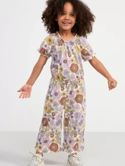 Jumpsuits>Lindex Jumpsuit Med Blommor Light Lilac