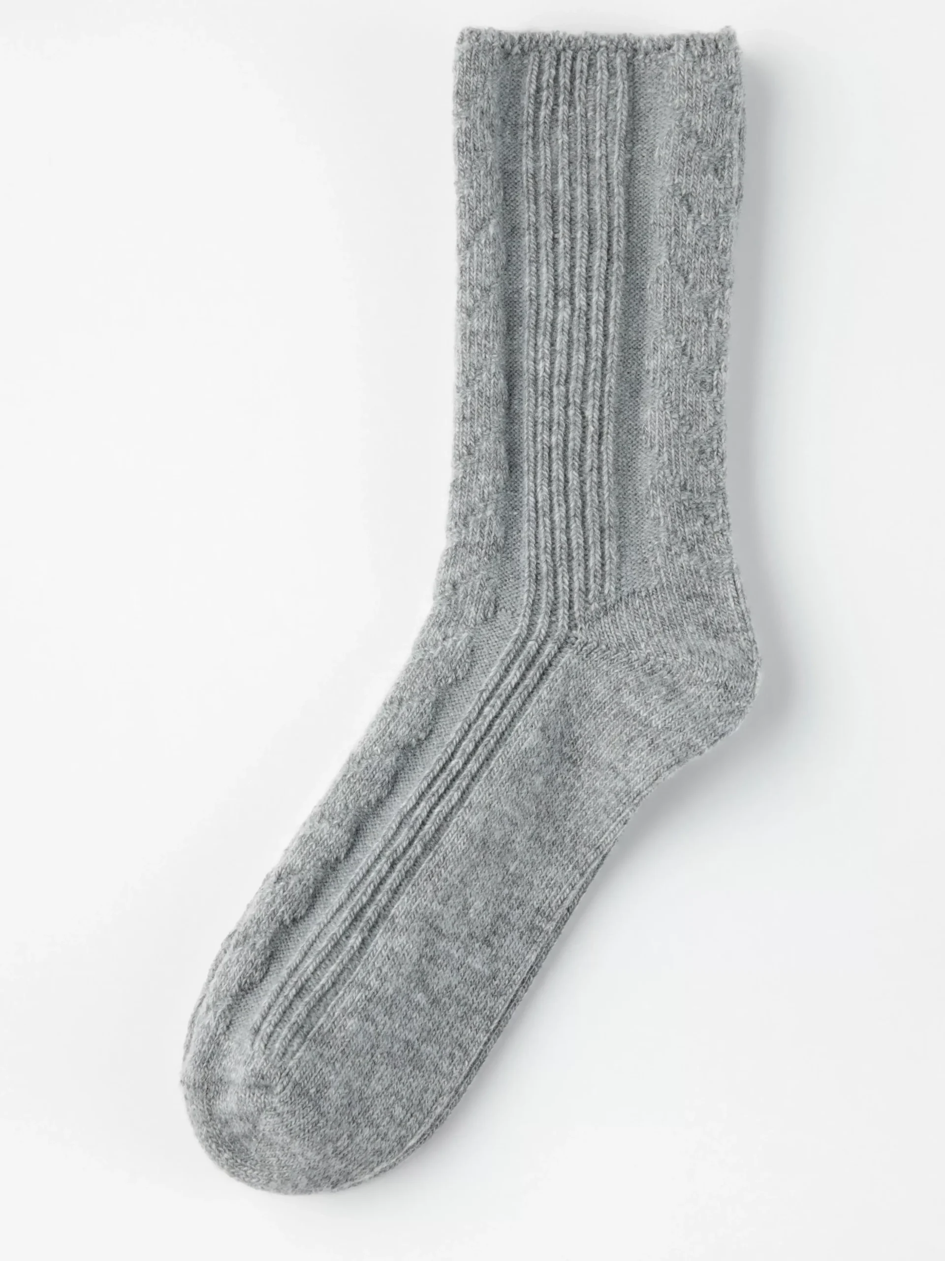 Strumpor>Lindex Kabelstickad Strumpa Light Grey Melange