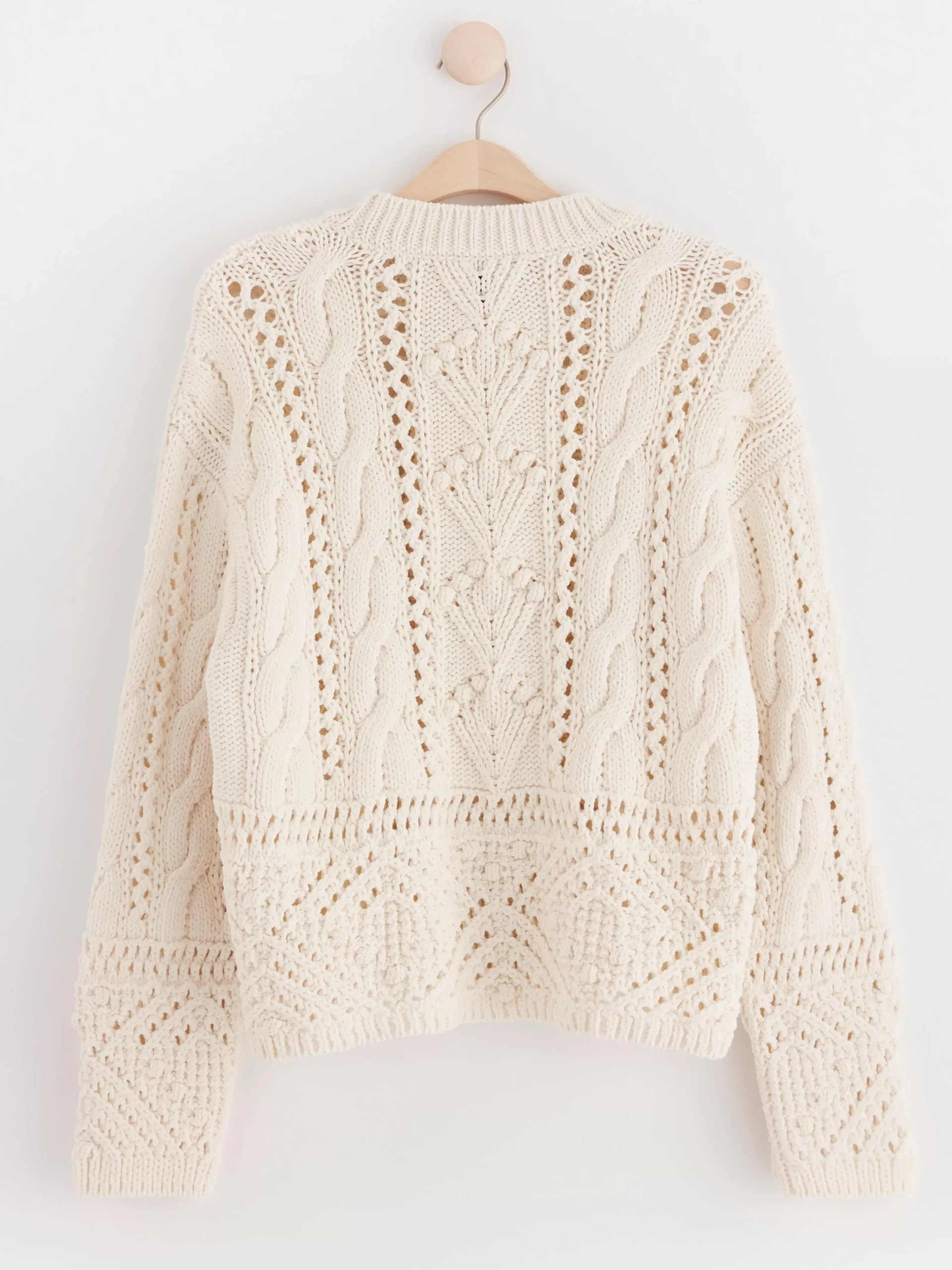 Tröjor & Cardigans>Lindex Kabelstickad Troja Off White