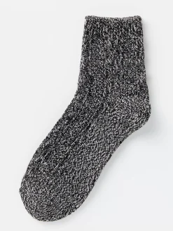 Strumpor>Lindex Kabelstickade Raggsockar Black