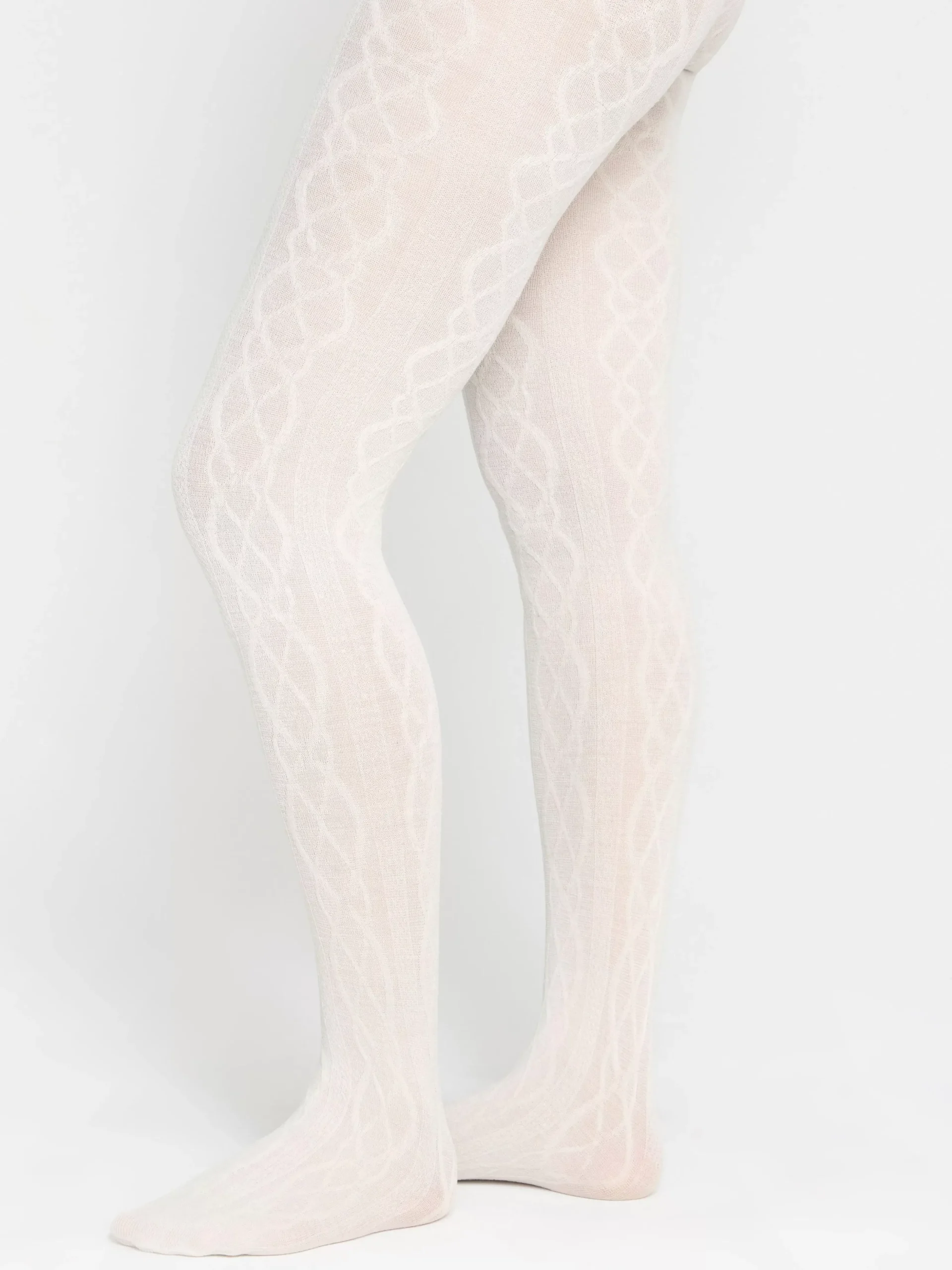 Strumpbyxor & Leggings>Lindex Kabelstickade Strumpbyxor I Merinoblandning Light Beige