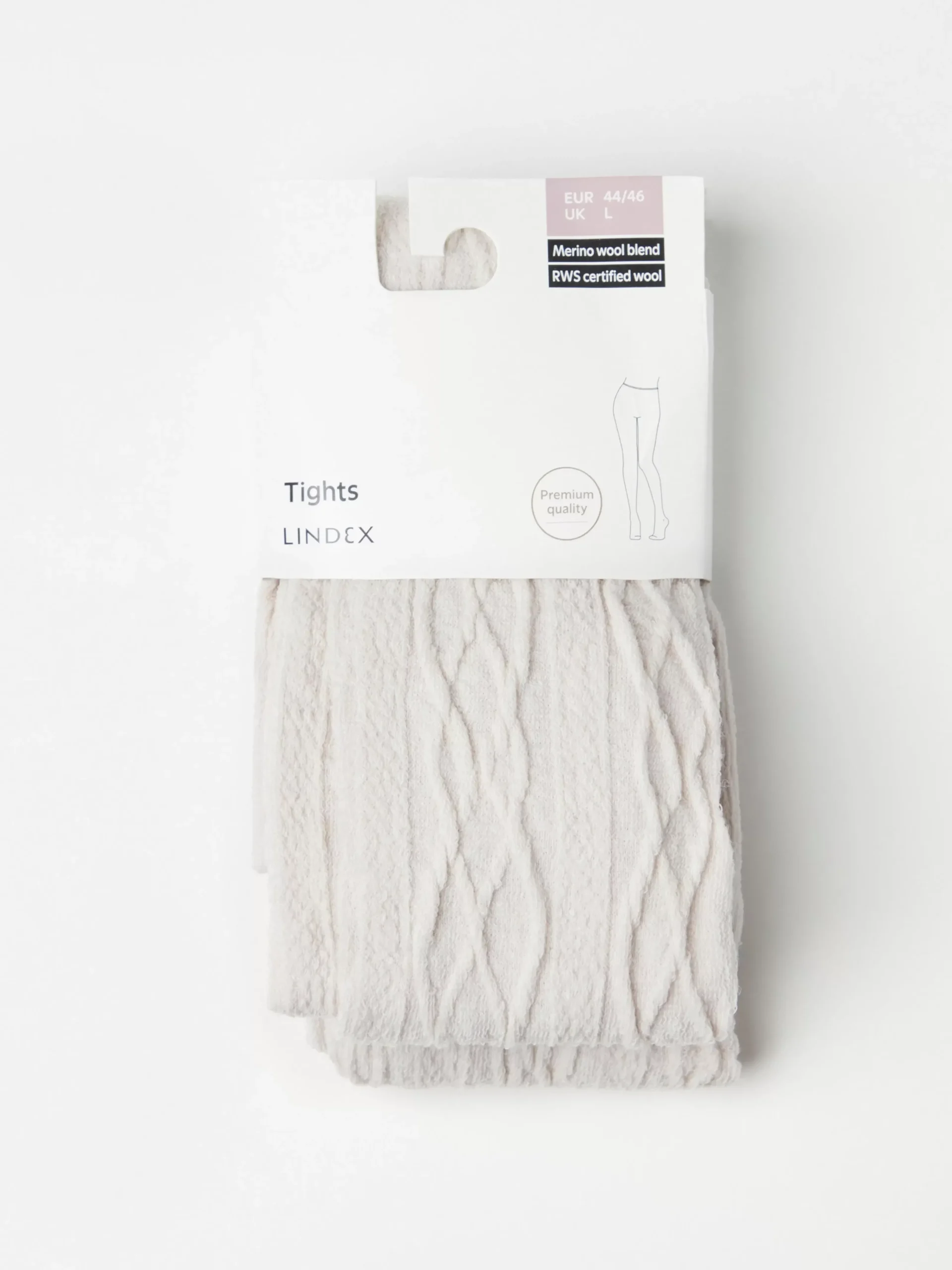 Strumpbyxor & Leggings>Lindex Kabelstickade Strumpbyxor I Merinoblandning Light Beige