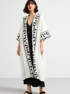 Kavajer>Lindex Kaftan Med Broderi Light White