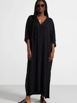 Klänningar>Lindex Kaftanklanning Black