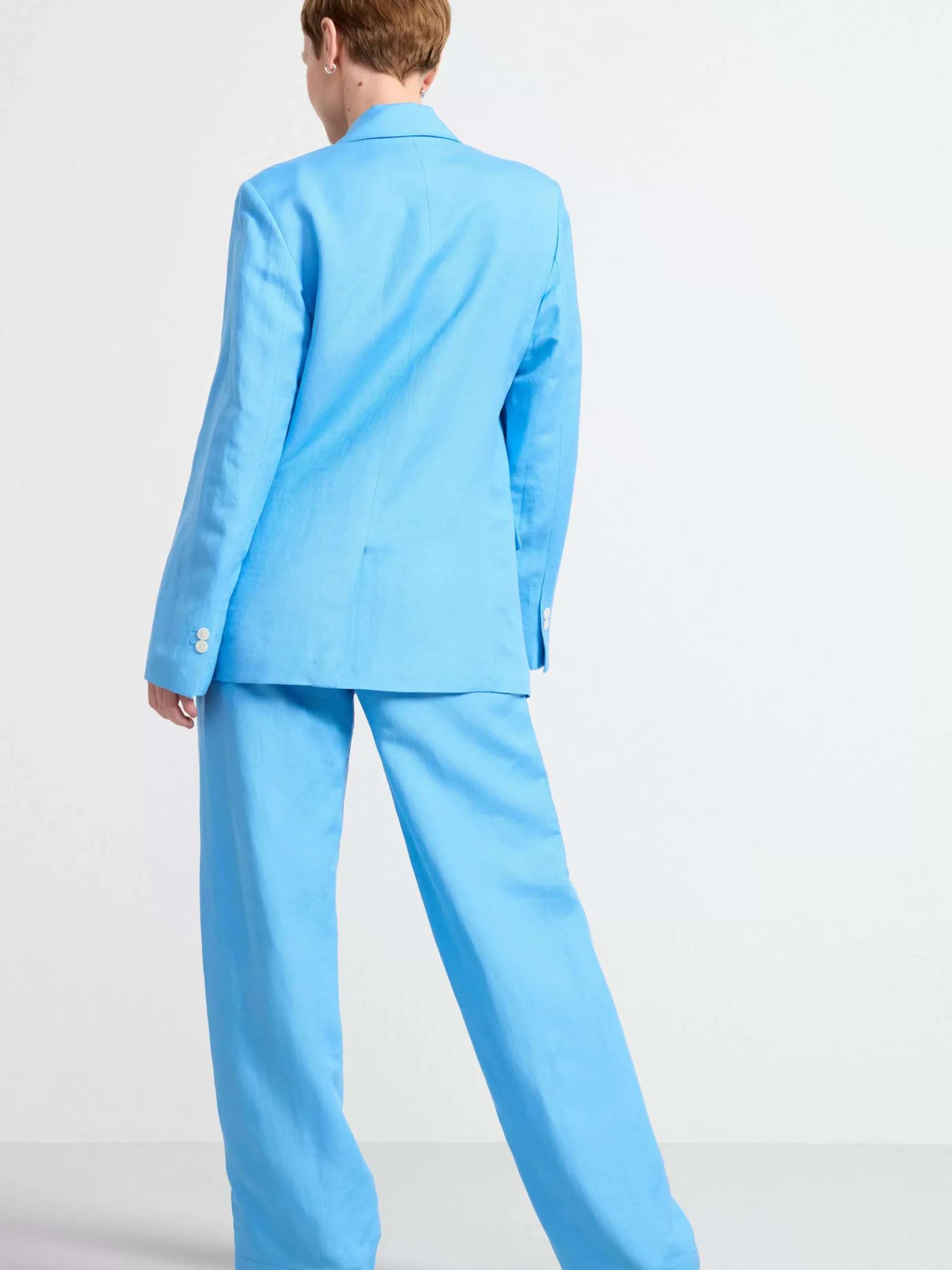 Kavajer>Lindex Kavaj I Linneblandning Light Dusty Blue