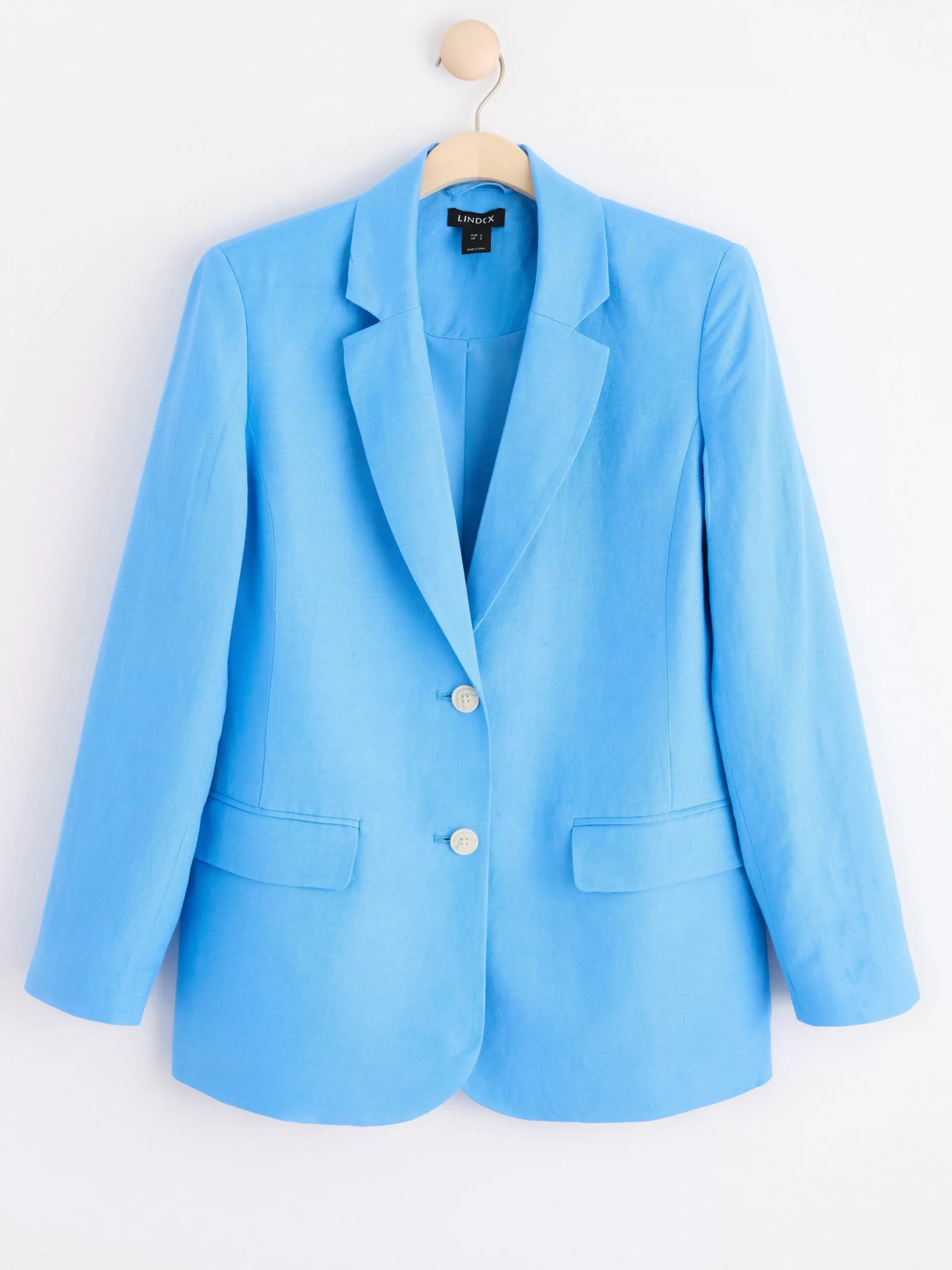 Kavajer>Lindex Kavaj I Linneblandning Light Dusty Blue