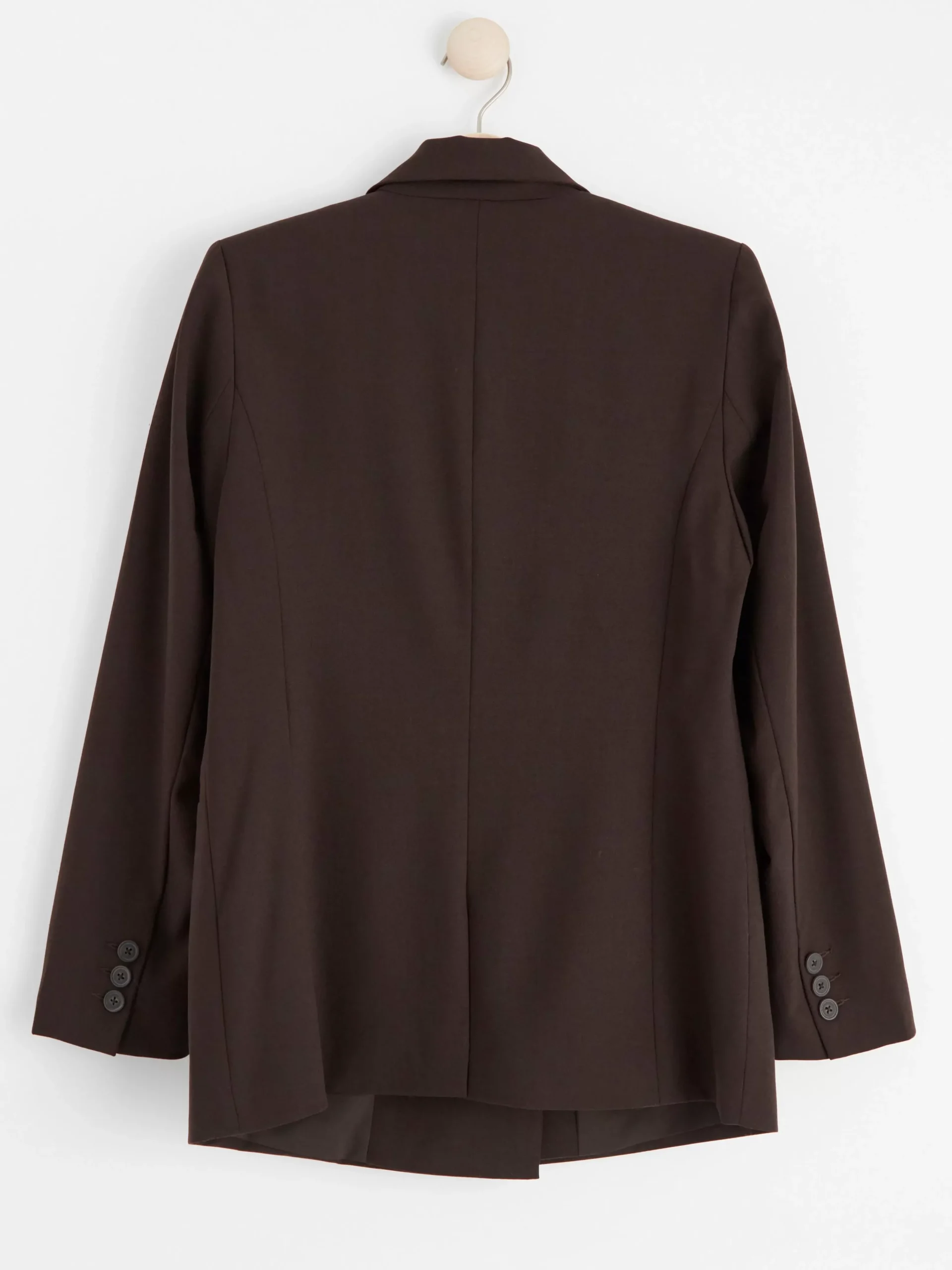 Kavajer>Lindex Kavaj I Ullblandning Med Dubbelknappning Dark Brown