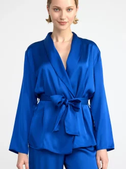 Kavajer>Lindex Kavaj Med Knytskarp Blue
