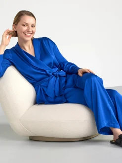 Kavajer>Lindex Kavaj Med Knytskarp Blue