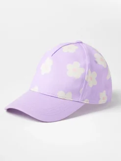 Accessoarer>Lindex Keps Med Rund Skarm Och Blommonster Light Lilac