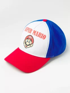 Accessoarer>Lindex Keps Med Rund Skarm Och Super Mario White