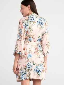 Nattplagg>Lindex Kimono I Mjuk Trika Light Lilac