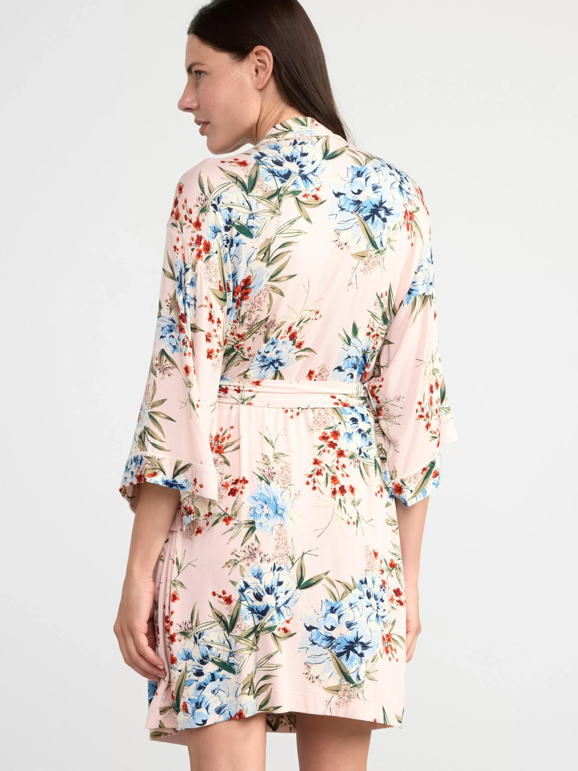 Nattplagg>Lindex Kimono I Mjuk Trika Light Lilac