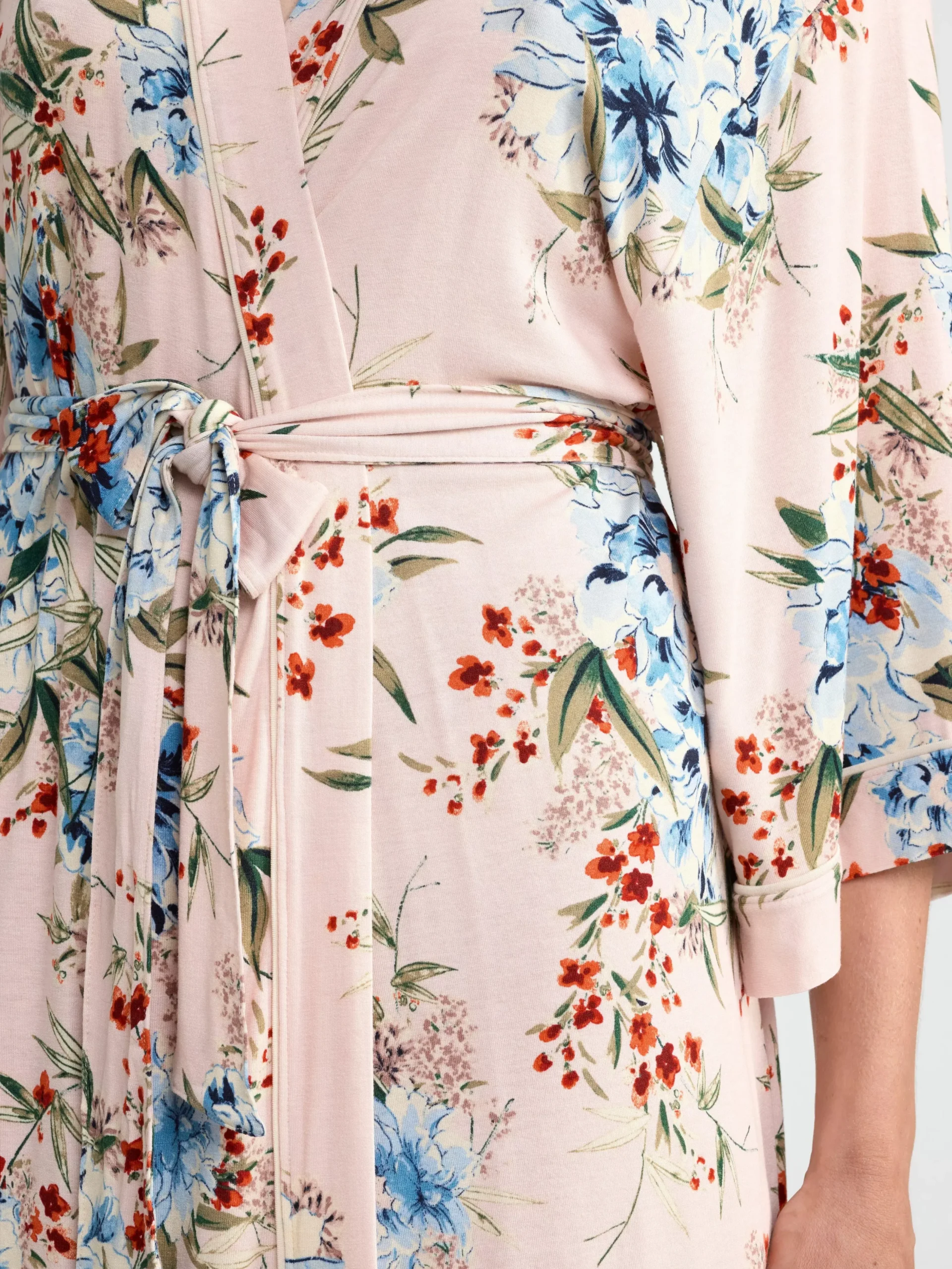 Nattplagg>Lindex Kimono I Mjuk Trika Light Lilac