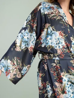 Nattplagg>Lindex Kimono I Satin Navy
