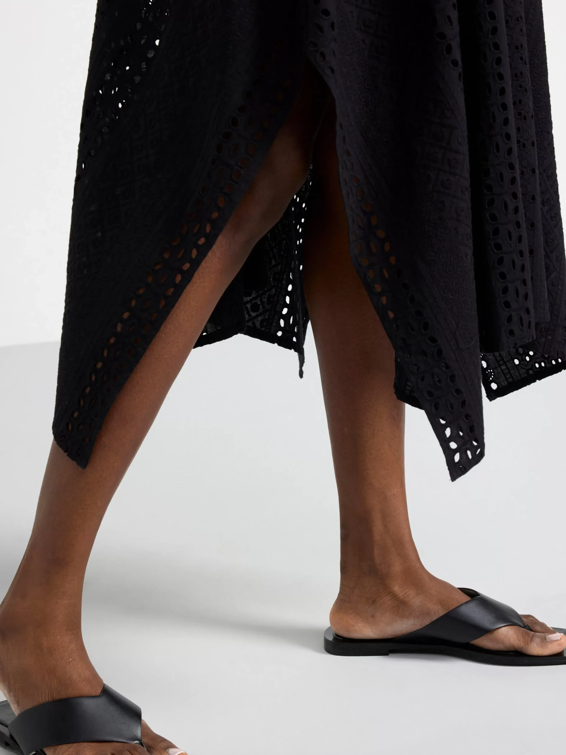 Klänningar>Lindex Klanning Med Broderie Anglaise Black