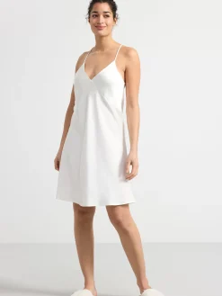 Nattplagg>Lindex Kort Nattlinne I Satin Light White