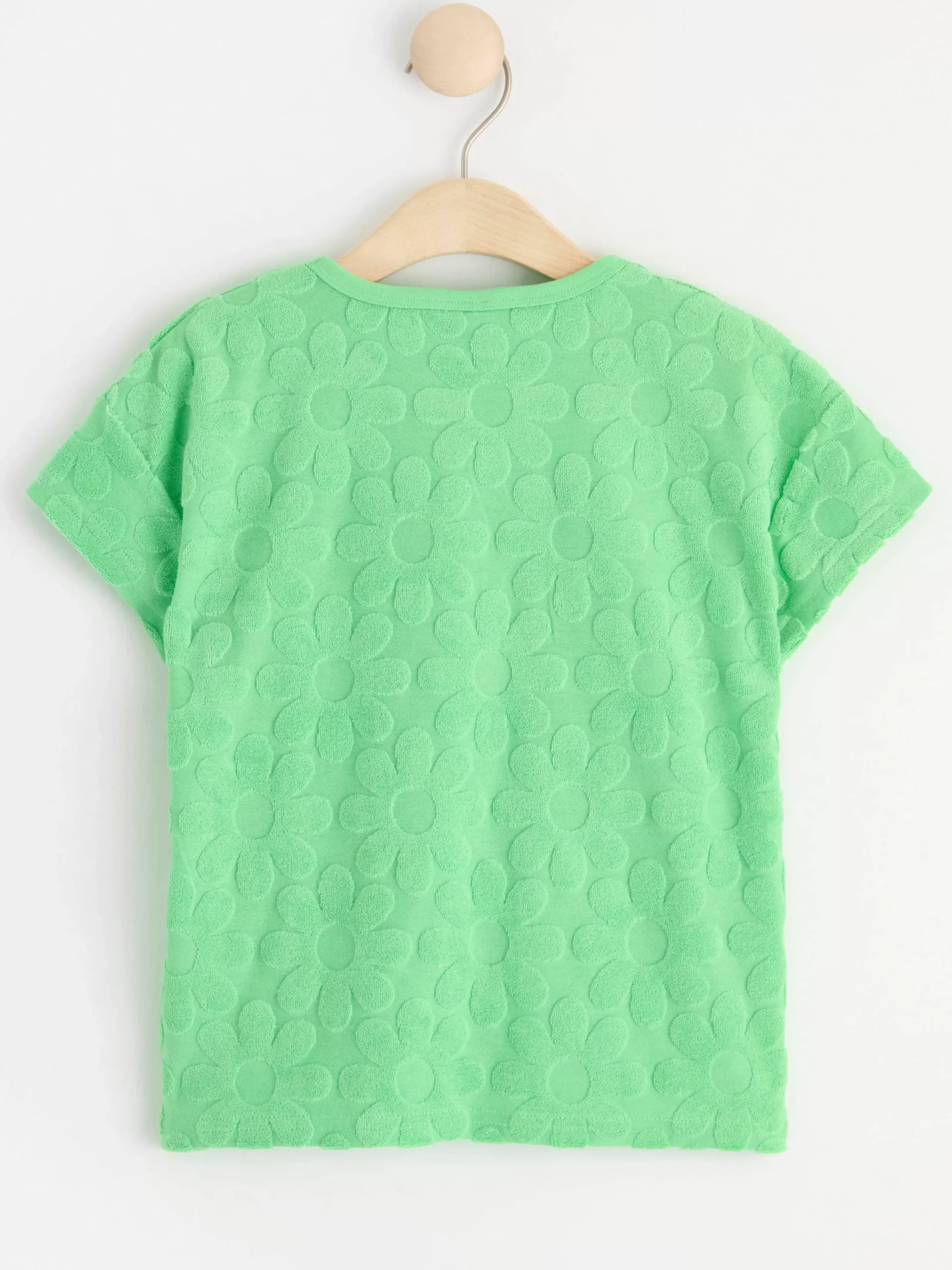 Toppar & T-Shirts>Lindex Kortarmad Blommig Frottetopp Green