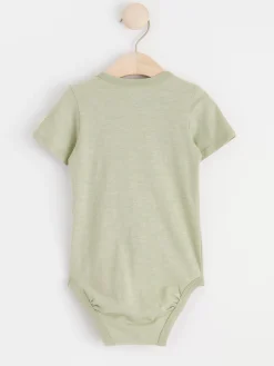 Bodies>Lindex Kortarmad Body I Slubtrika Dusty Green