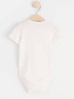 Bodies>Lindex Kortarmad Body I Slubtrika Light Dusty White