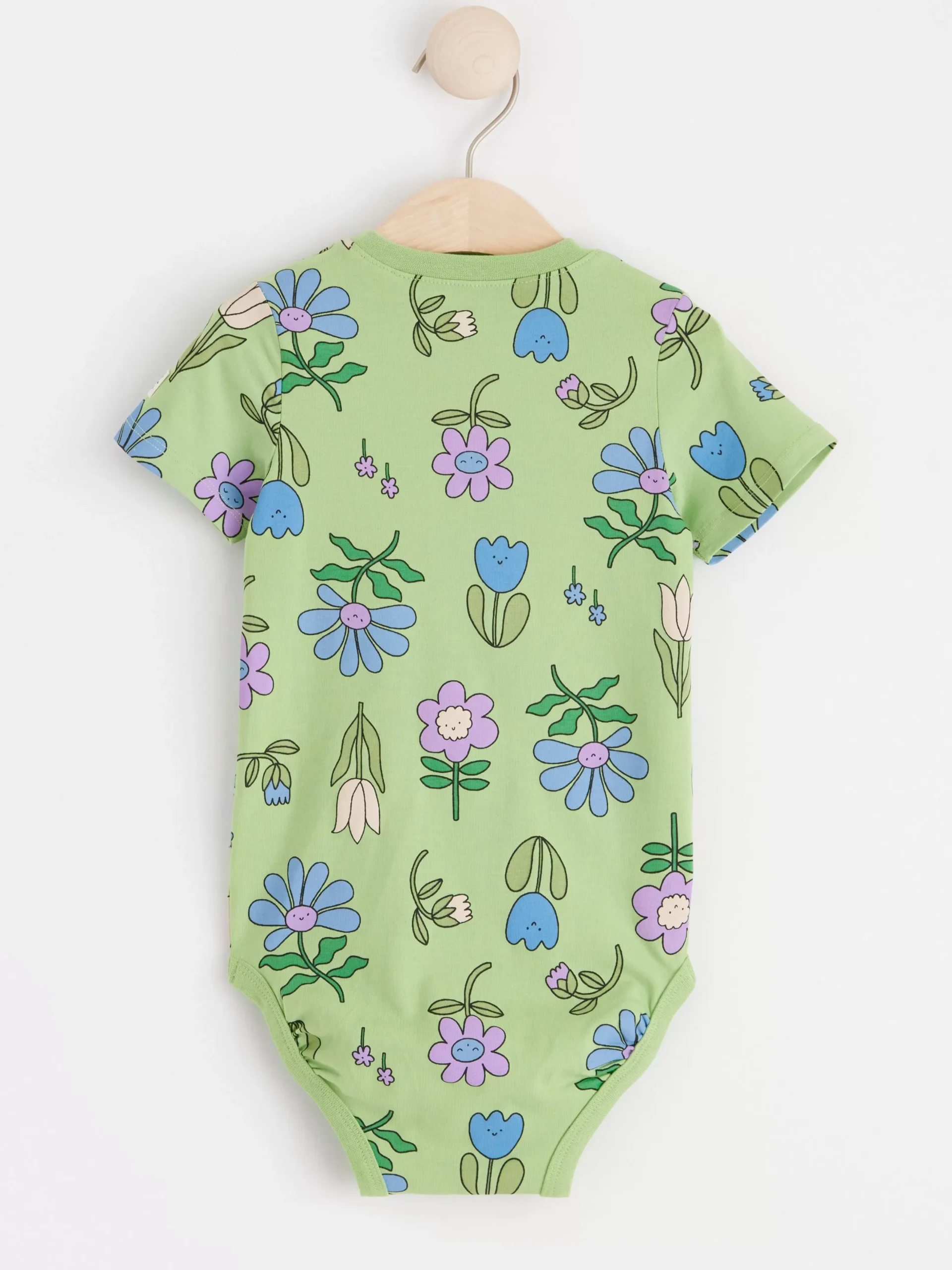Bodies>Lindex Kortarmad Body Med Blommor Green