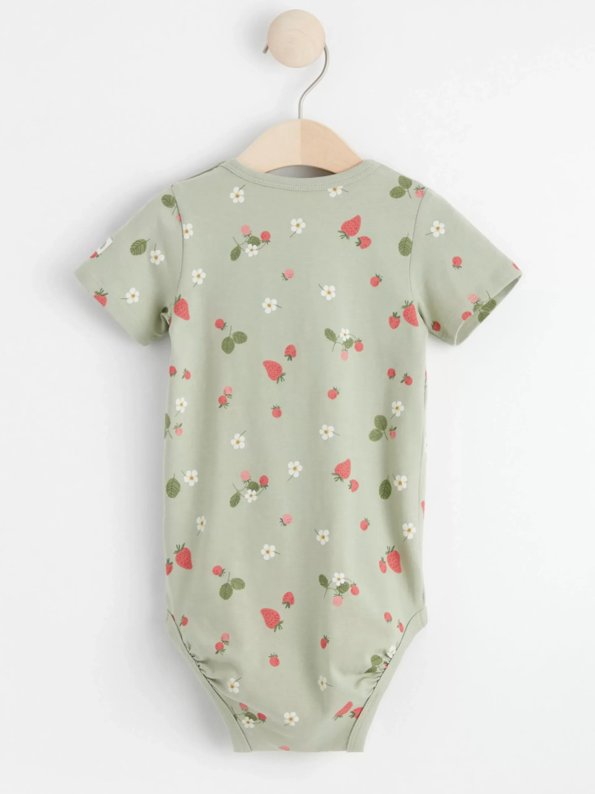 Bodies>Lindex Kortarmad Body Med Jordgubbar Dusty Green