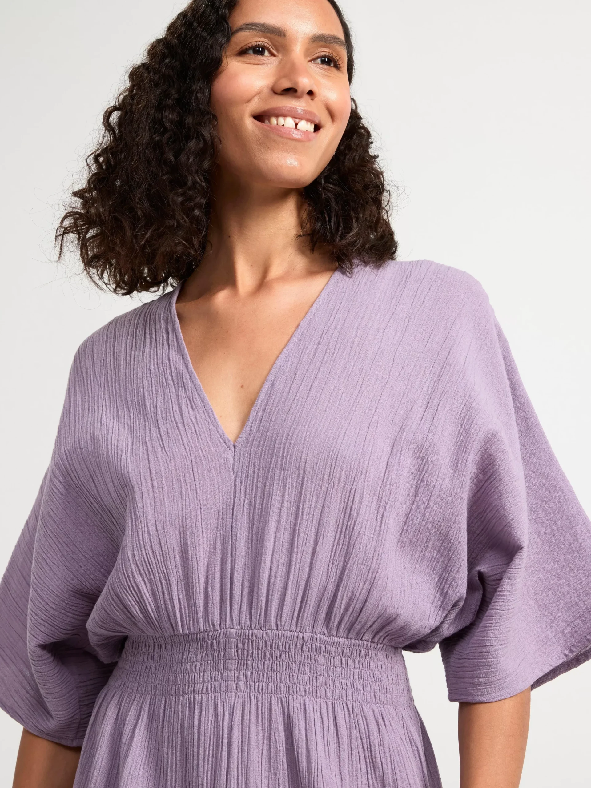 Klänningar>Lindex Kortarmad Maxiklanning Dusty Lilac