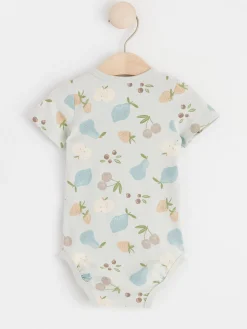Bodies>Lindex Kortarmad Omlottbody Med Frukter Light Aqua