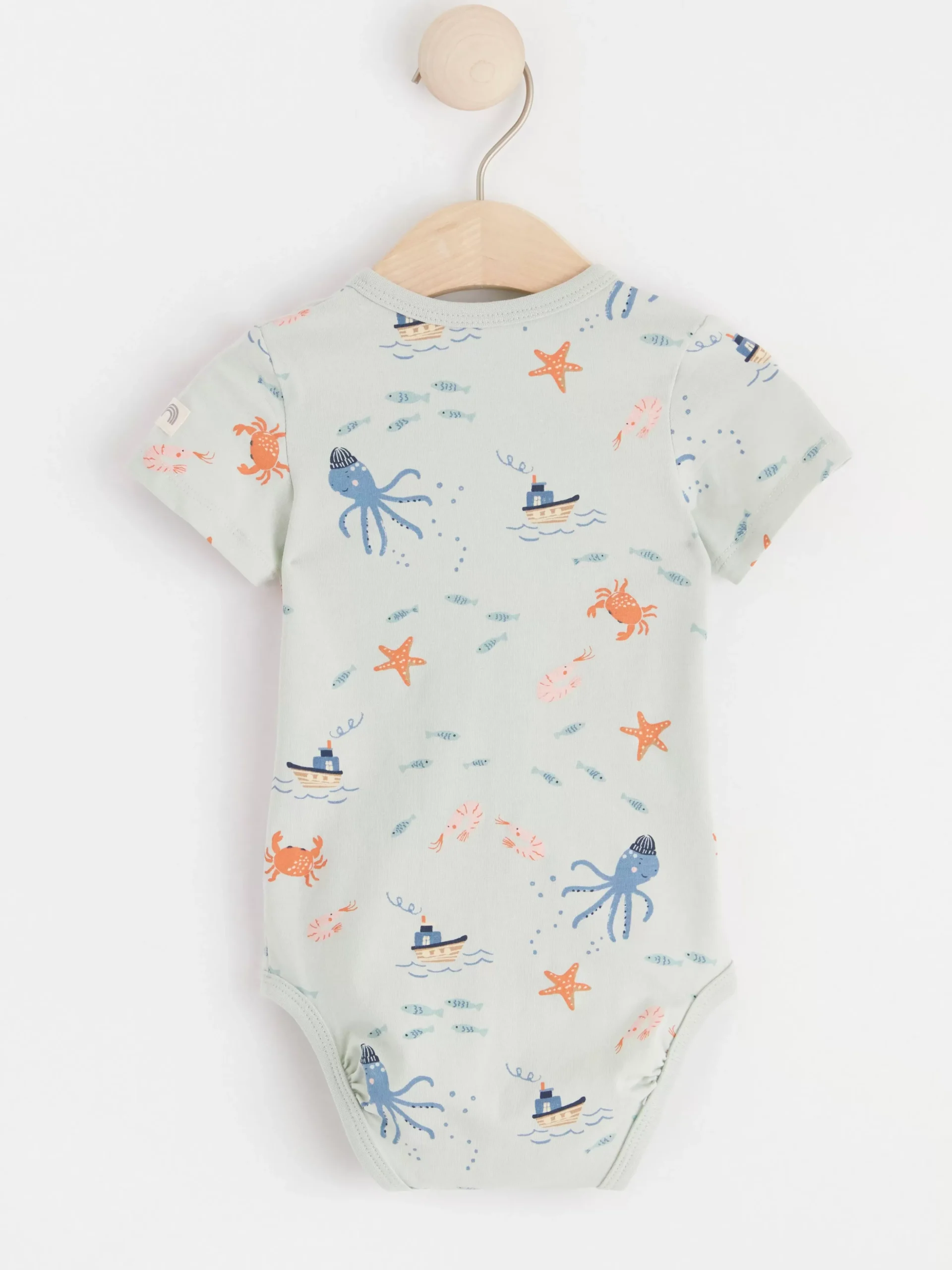 Bodies>Lindex Kortarmad Omlottbody Med Havsvarelser Light Aqua