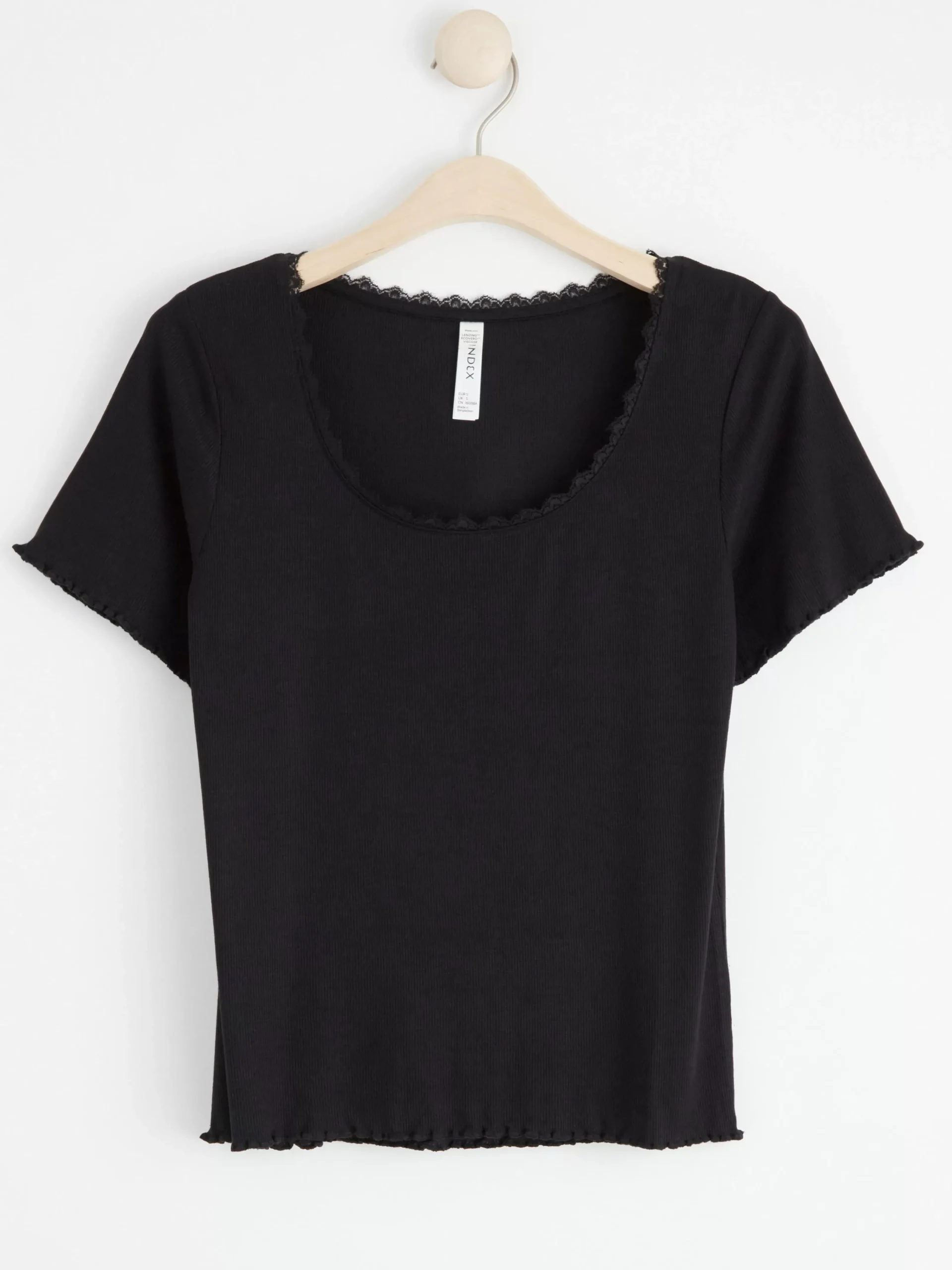 Nattplagg>Lindex Kortarmad Pyjamastopp Black