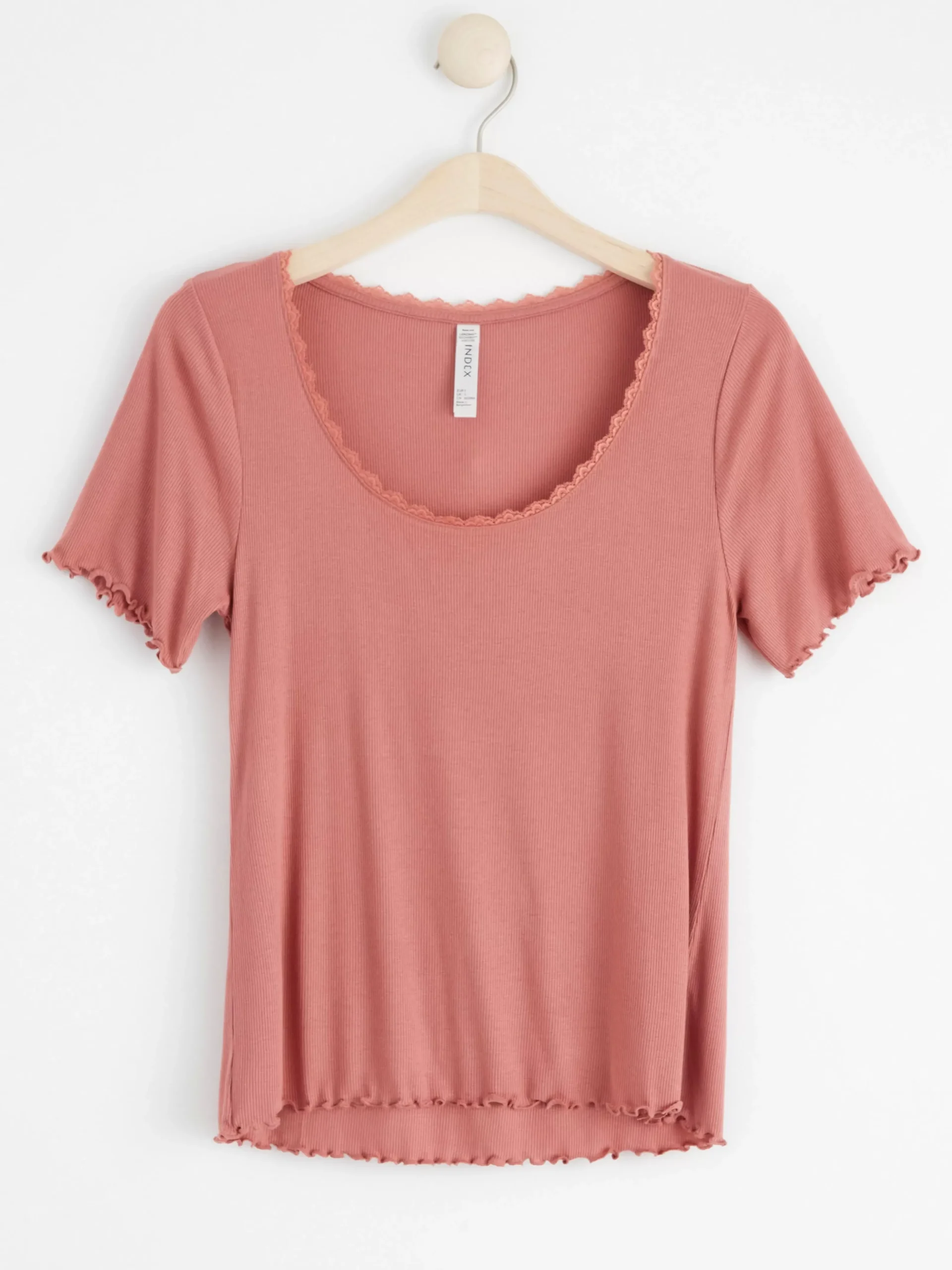 Nattplagg>Lindex Kortarmad Pyjamastopp Dark Dusty Pink
