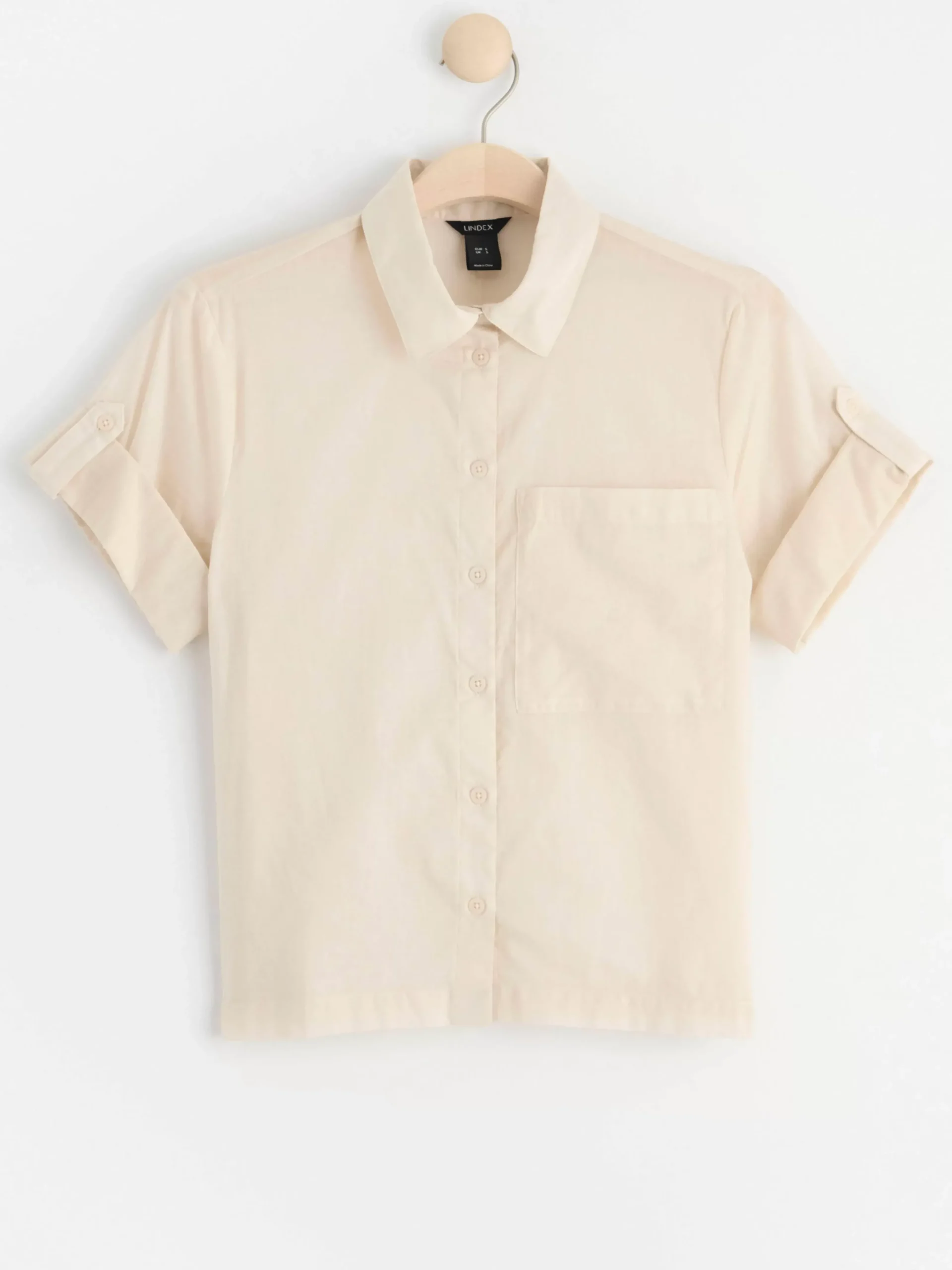 Blusar & Skjortor>Lindex Kortarmad Skjorta Light Beige