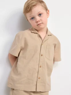Skjortor & Blusar>Lindex Kortarmad Skjorta Beige