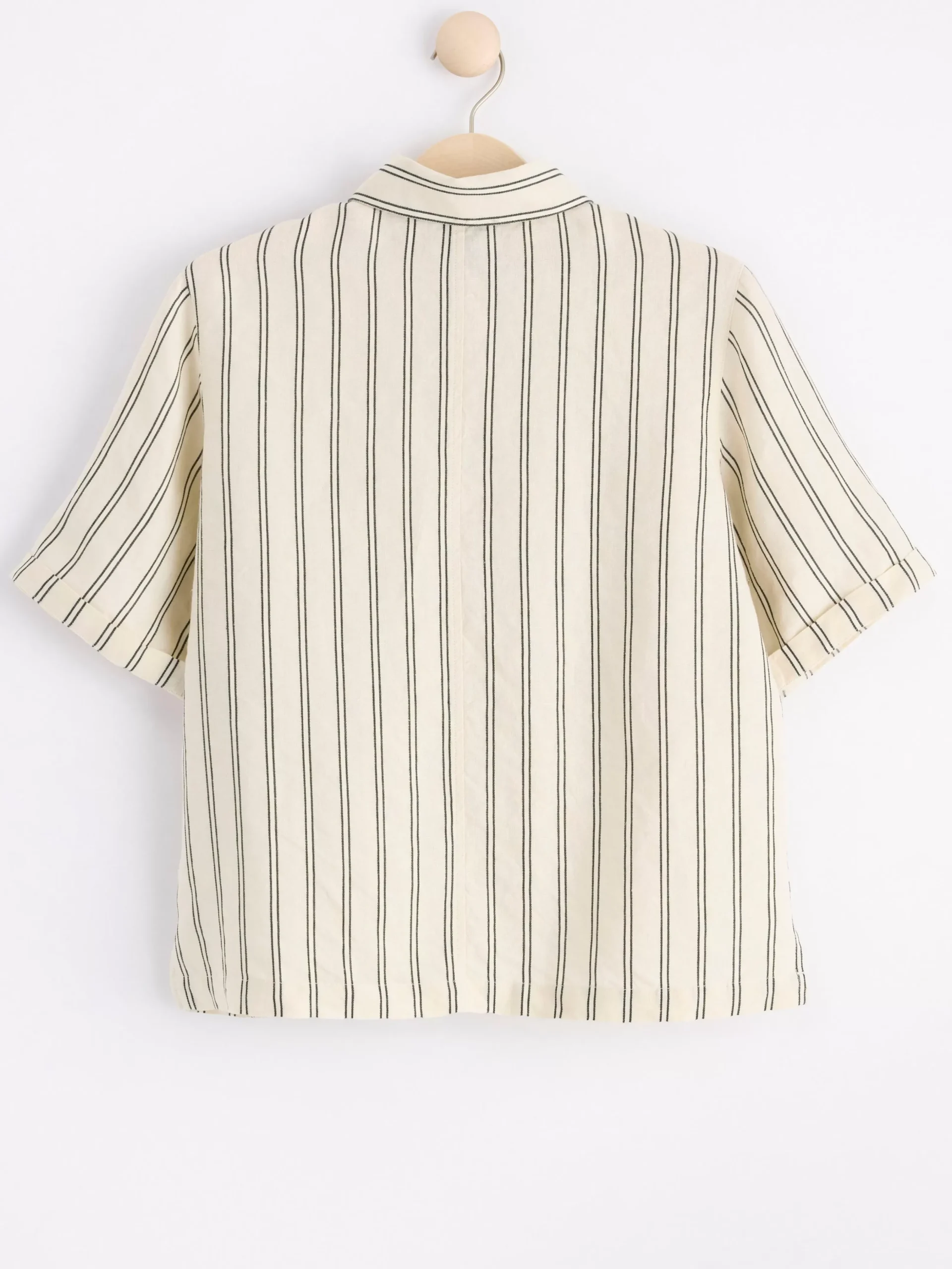 Blusar & Skjortor>Lindex Kortarmad Skjorta I Linne Light Beige