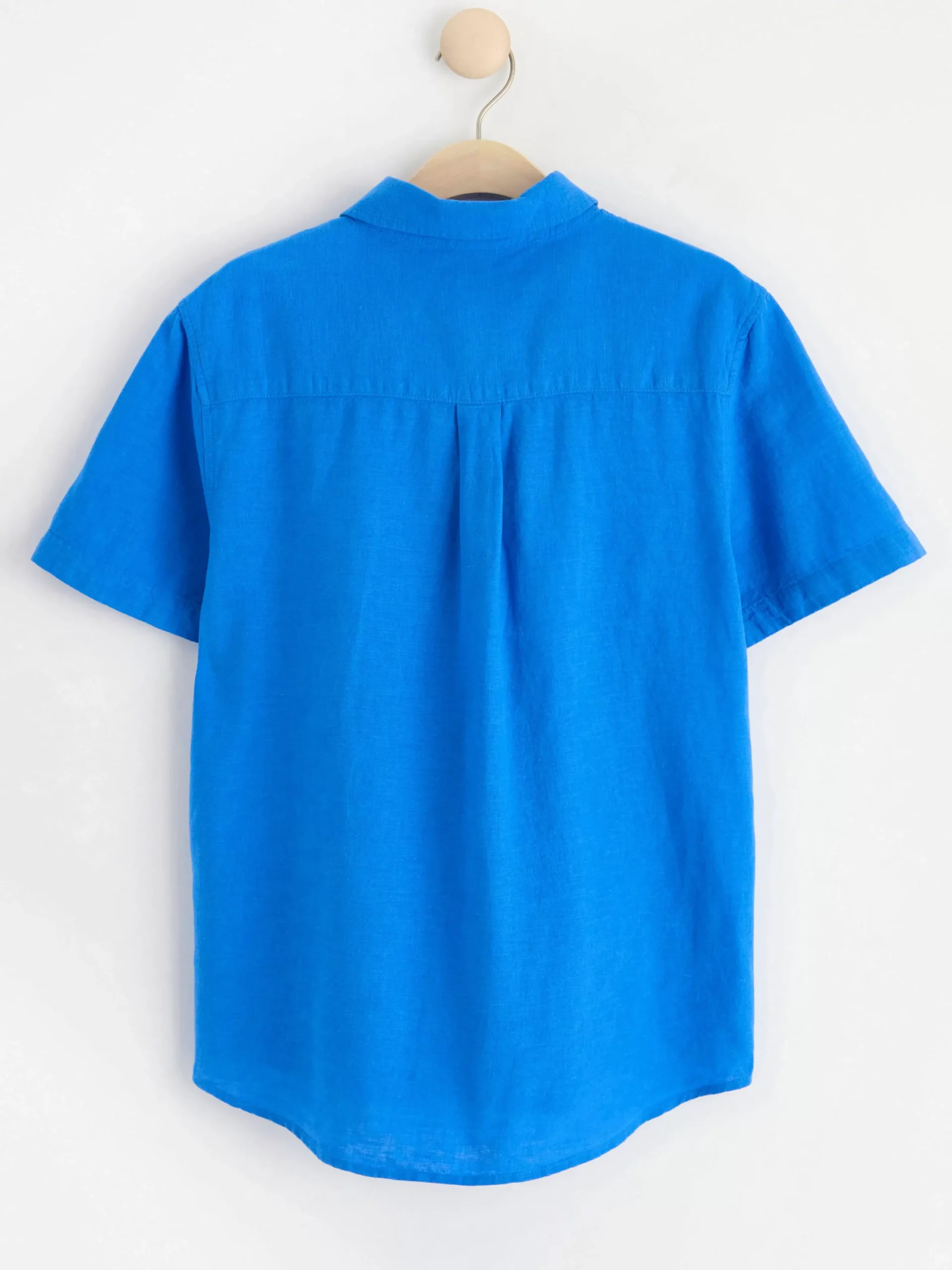Skjortor & Blusar>Lindex Kortarmad Skjorta I Linneblandning Strong Blue