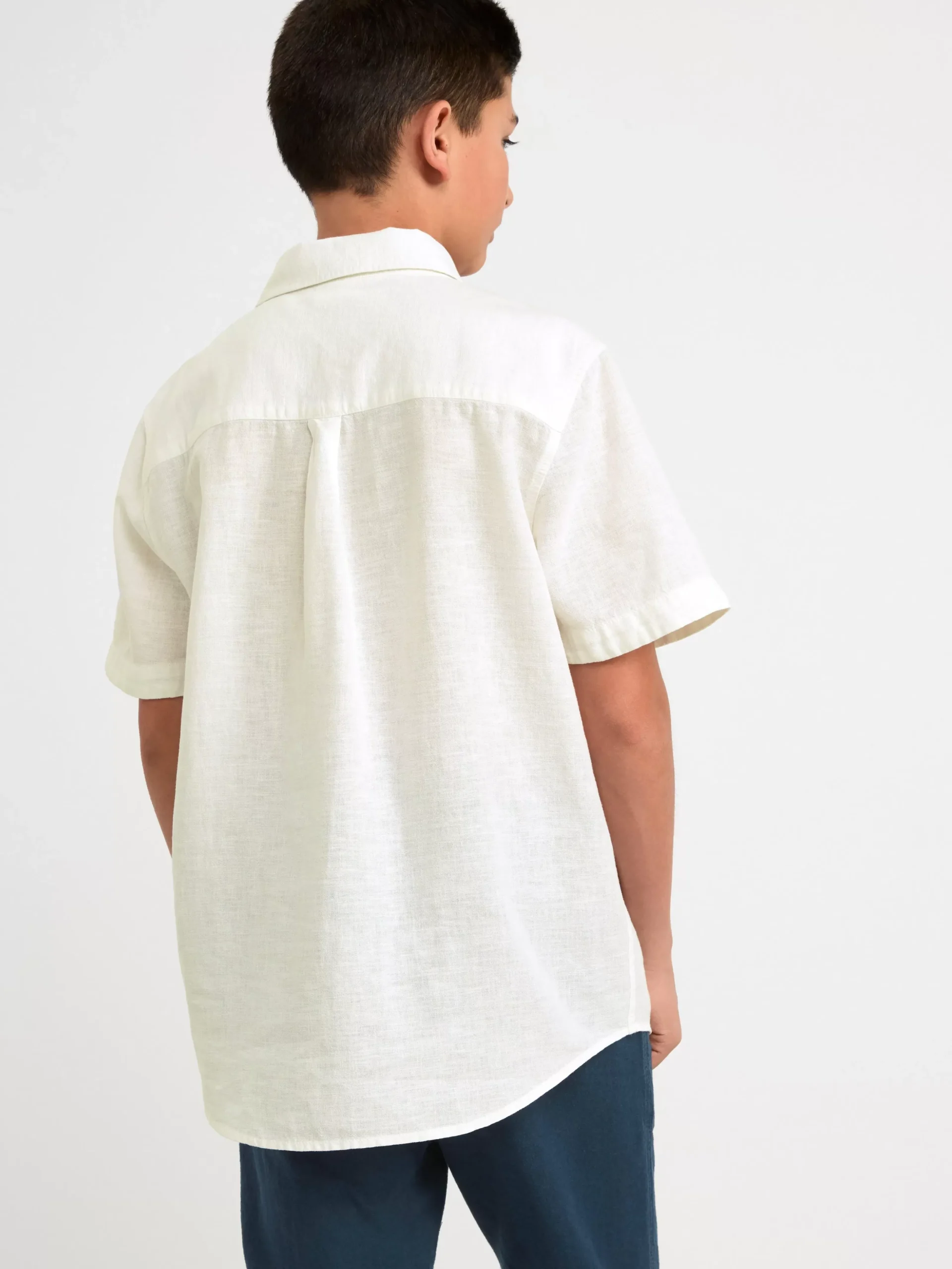 Skjortor & Blusar>Lindex Kortarmad Skjorta I Linneblandning Off White