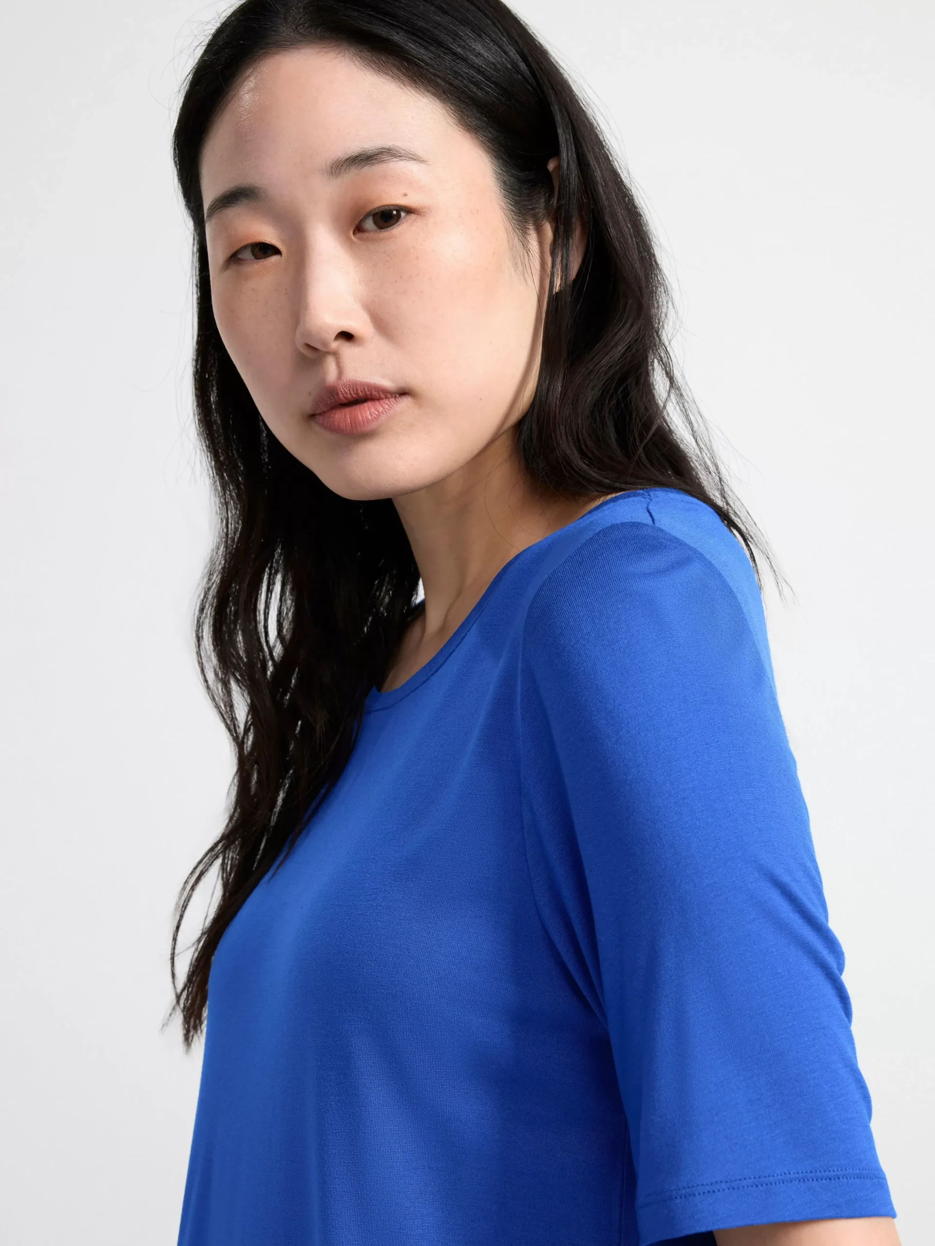 Toppar & T-Shirts>Lindex Kortarmad Topp Blue